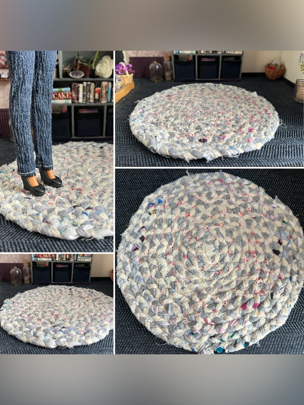Barbie Rug - Barbie Dollhouse Miniature - Handbraided Handsewn